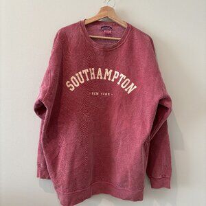 Vintage 90s Southampton NY Crewneck - Nantucket Red - Mens XL